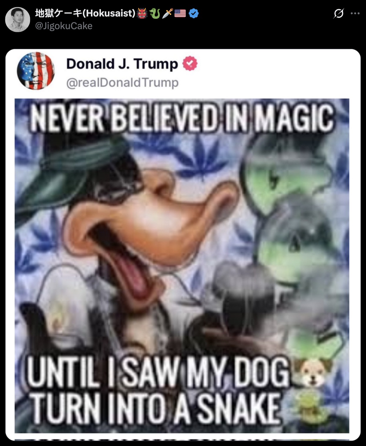 He really posted this